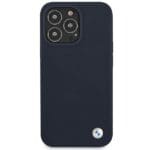 BMW BMHCP13Silna Navy Silicone Signature Kryt iPhone 13 Pro