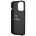 BMW BMHCP14L22NBCK Black Leather Carbon Kryt iPhone 14 Pro