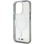 BMW BMHMP14LHCRS Transparent Hardcase Silver Ring MagSafe Kryt iPhone 14 Pro