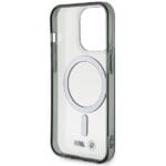 BMW BMHMP14LHCRS Transparent Hardcase Silver Ring MagSafe Kryt iPhone 14 Pro