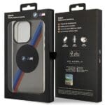 BMW BMHMP14LHDTK Grey Tricolor Stripes MagSafe Kryt iPhone 14 Pro