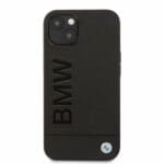 BMW Leather Hot Stamp Kryt iPhone 14 Black