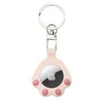 Cat Paw AirTag Case Silicone Case Keychain for AirTag Pink