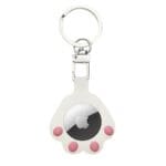 Cat Paw AirTag Case Silicone Case Keychain for AirTag White