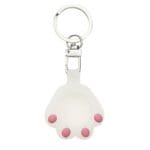 Cat Paw AirTag Case Silicone Case Keychain for AirTag White