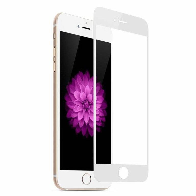Celé 3D Tvrdené Ochranné Sklo Biele iPhone 6/6S