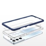 Clear 3in1 Silicone Frame Blue Kryt Samsung Galaxy S23 Ultra