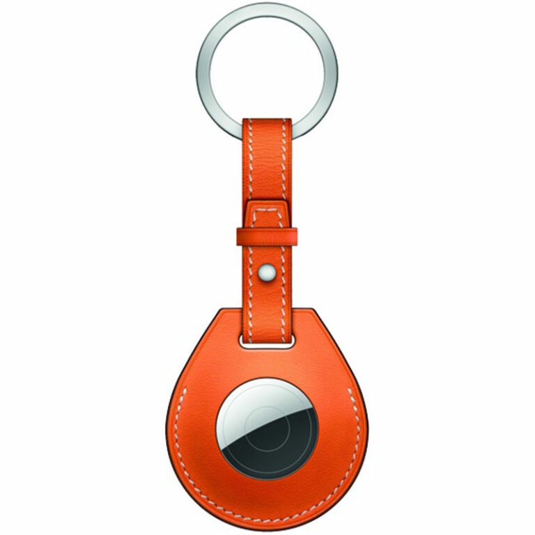 COTEetCI Leather Keychain Kryt na AirTag Orange