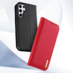 Dux Ducis Hivo Leather Flip Genuine Leather Wallet Cards And Documents Red Kryt Samsung Galaxy S22 Ultra