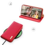 Dux Ducis Hivo Leather Flip Genuine Leather Wallet Cards And Documents Red Kryt Samsung Galaxy S22 Ultra