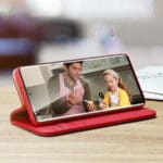 Dux Ducis Hivo Leather Flip Genuine Leather Wallet Cards And Documents Red Kryt Samsung Galaxy S22 Ultra