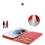 Dux Ducis Hivo Leather Flip Genuine Leather Wallet Cards And Documents Red Kryt Samsung Galaxy S22 Ultra