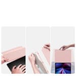 Dux Ducis Magi Case for iPad Pro 11 2021/2020/2018/iPad Air (4th generation) Smart Cover with Stand and Apple Pencil Storage Pink