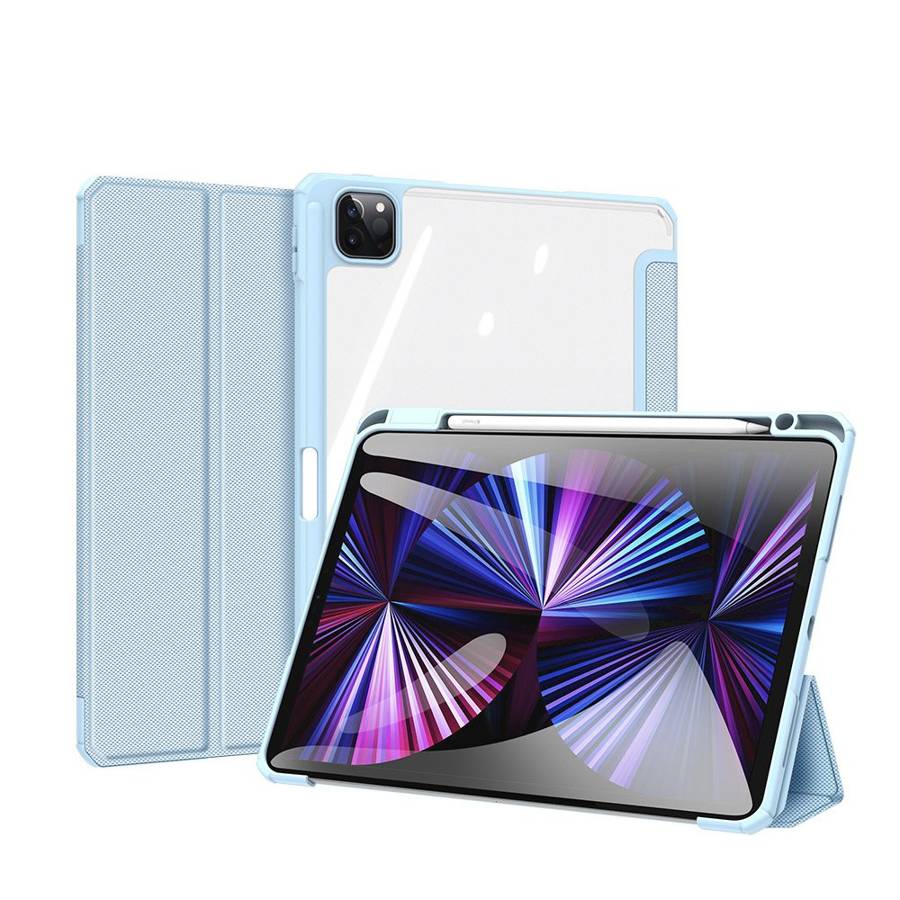 Dux Ducis Toby ArmoRed Flip Smart Case for iPad Air 2020/2022 with Apple Pencil Holder Blue