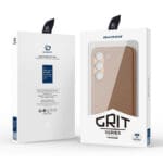 Dux Duxis Grit Elegant Artificial Leather MagSafe Brown Kryt Samsung Galaxy S23 Plus