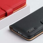 Dux Duxis Hivo Genuine Leather Bookcase FE Black Kryt Samsung Galaxy S21 Fe