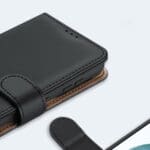 Dux Duxis Hivo Genuine Leather Bookcase FE Black Kryt Samsung Galaxy S21 Fe