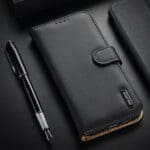 Dux Duxis Hivo Genuine Leather Bookcase FE Black Kryt Samsung Galaxy S21 Fe