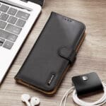 Dux Duxis Hivo Genuine Leather Bookcase FE Black Kryt Samsung Galaxy S21 Fe