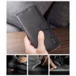 Dux Duxis Hivo Genuine Leather Bookcase FE Black Kryt Samsung Galaxy S21 Fe