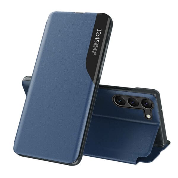 Eco Leather View Flip Stand Blue Kryt Samsung Galaxy S23
