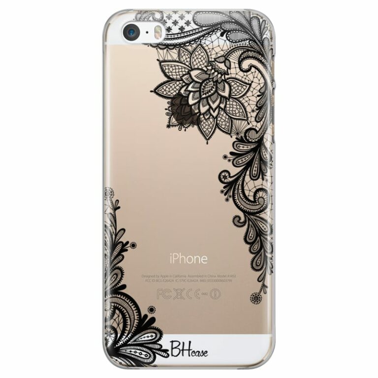 Flowers Black Kryt iPhone SE/5S