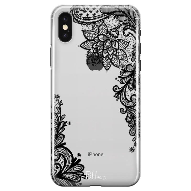 Flowers Black Kryt iPhone X/XS