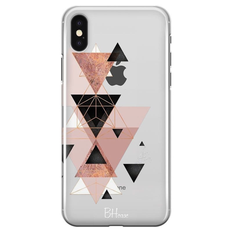 Geometric Pink Kryt iPhone X/XS