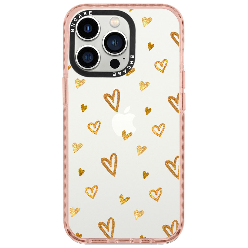 Golden Hearts Kryt iPhone 14 Pro