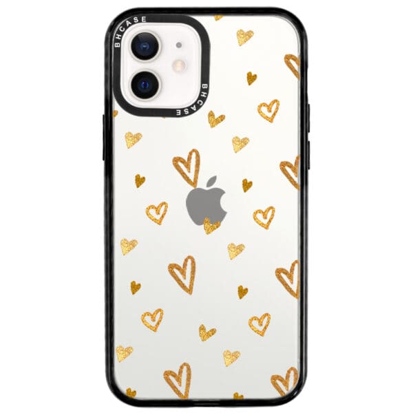 Golden Hearts Kryt iPhone 12/12 Pro