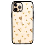Golden Hearts Kryt iPhone 12 Pro Max