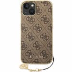 Guess 4G Charms Brown Kryt iPhone 14