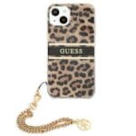 Guess 4G GUHCP13SKBSLEO Leopard Gold Chain Kryt iPhone 13 Mini