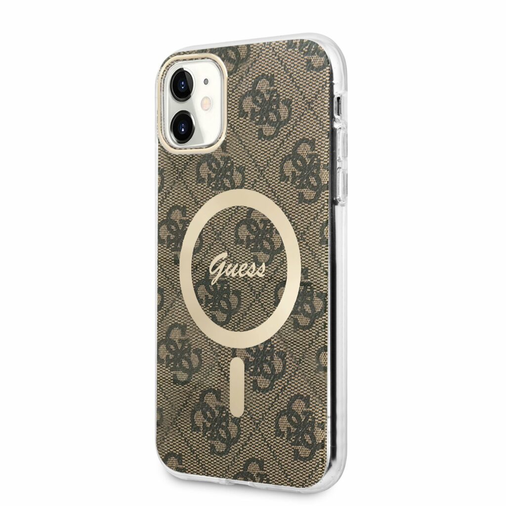 Guess 4G IML MagSafe Brown Kryt iPhone 11