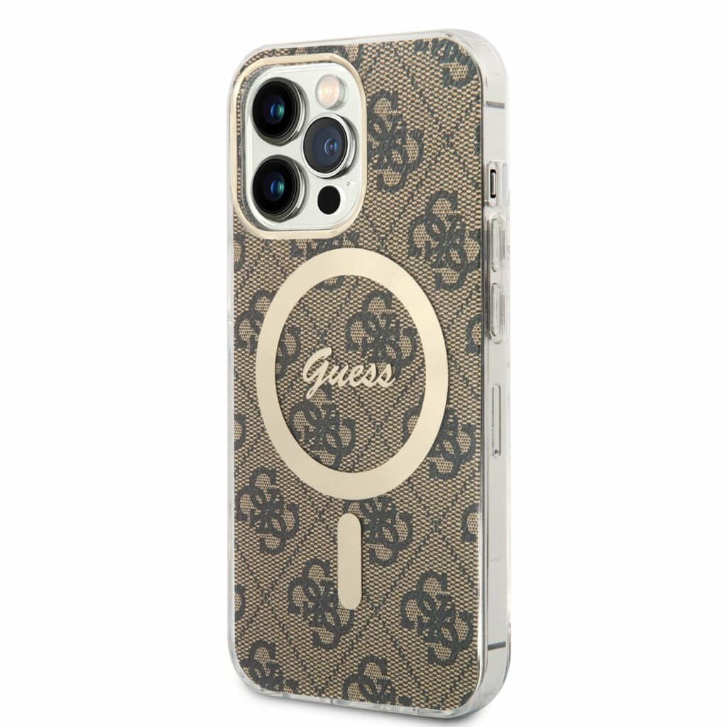Guess 4G IML MagSafe Brown Kryt iPhone 13 Pro