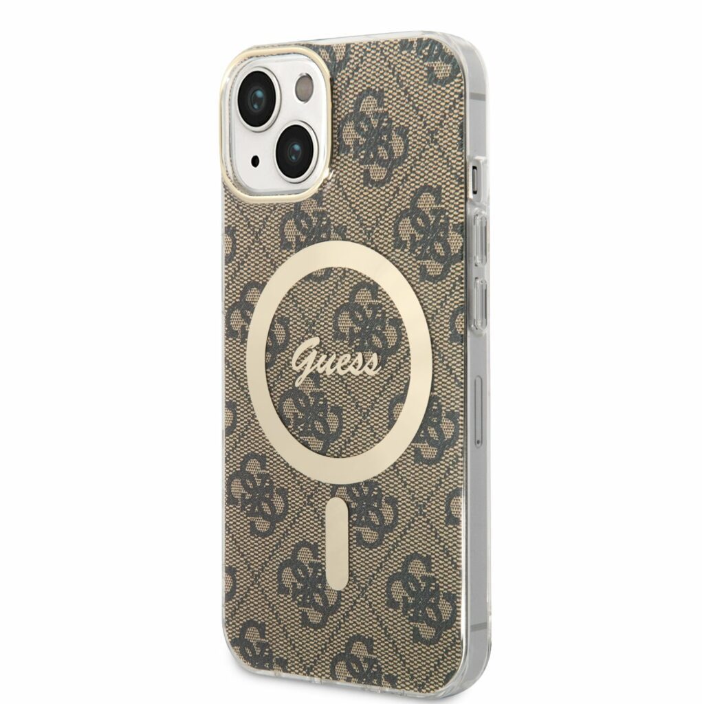 Guess 4G IML MagSafe Brown Kryt iPhone 14