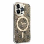 Guess 4G IML MagSafe Brown Kryt iPhone 14 Pro