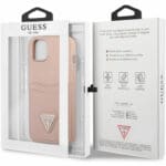 Guess Saffiano Double Card Pink Kryt iPhone 13 Mini
