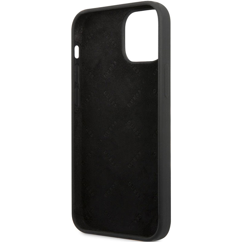 Guess 4G Silicone Metal Logo Black Kryt iPhone 13 Mini