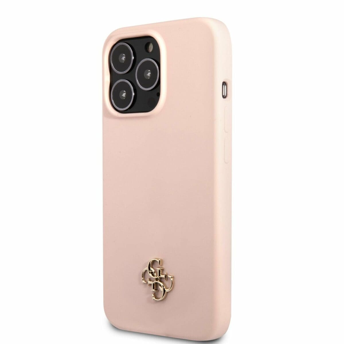 Guess 4G Silicone Metal Logo Pink Kryt iPhone 13 Pro