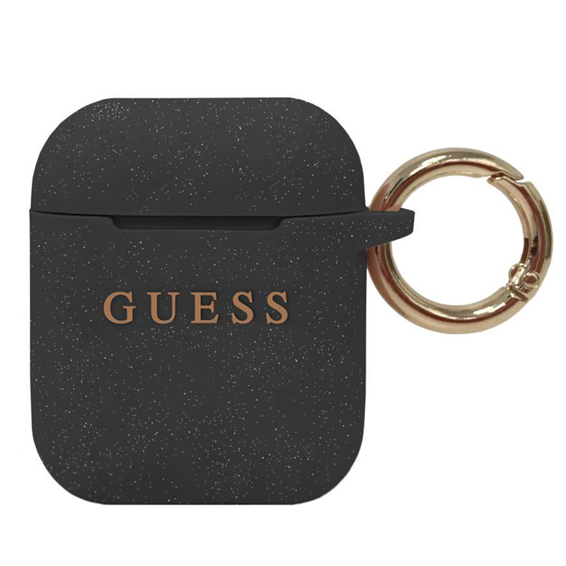 Guess Silicone Kryt Black AirPods 1/2