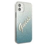Guess Glitter Gradient Script Blue Kryt iPhone 12 Mini