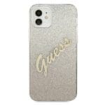 Guess Glitter Gradient Script Gold Kryt iPhone 12 Mini