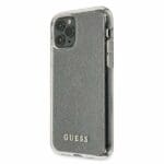 Guess Glitter GUHCN65PCGLSI Silver Kryt iPhone 11 Pro Max