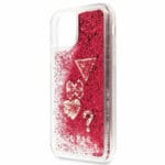 Guess Glitter Hearts Rapsberry Kryt iPhone 11