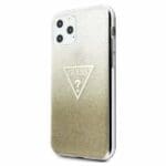 Guess Glitter Triangle GUHCN65SGTLGO Gold Kryt iPhone 11 Pro Max