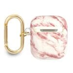Guess GUA2HCHMAP Pink Marble Strap Collection Kryt AirPods 1/2