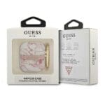 Guess GUA2HCHMAP Pink Marble Strap Collection Kryt AirPods 1/2