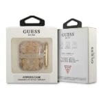 Guess GUA2HHFLD Gold Paisley Strap Collection Kryt AirPods 1/2