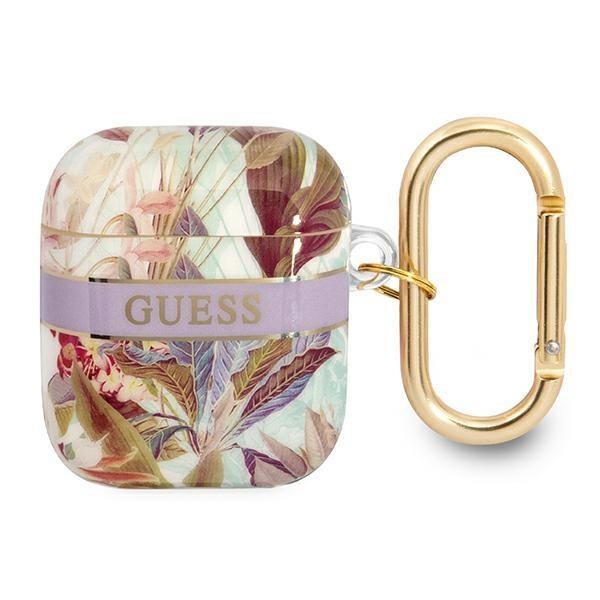 Guess GUA2HHFLU Green Flower Strap Collection Kryt AirPods 1/2